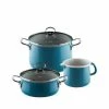 Riess Emaille Riess Geschirr-Set Aus Emaille, 3-tlg. In Aquamarin -Wesco store 0520 010