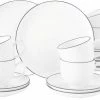 Seltmann Weiden Lido Black Line Kaffeeservice 18-teilig Rund