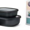 Mepal Set Cirqula Rechteckig 3-teilig (500+1000+2000) - Nordic Black -Wesco store 212 106270041100