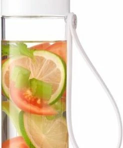 Mepal Trinkflasche Justwater 500 Ml - Weiß -Wesco store 212 107780553100 justwater drinking bottle lemon tomato and selery