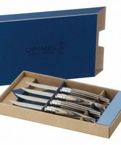 Opinel Steakmesser-Set Table Chic Birkenschichtholz, 4-teilig