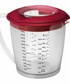 Westmark Rührbecher Helena Mit Deckel In Dunkelrot