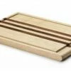 Continenta Tranchierbrett Aus Gummibaumholz Mit Streifen Aus Akazienholz 37 X 25 X 2 Cm -Wesco store 3263 xl