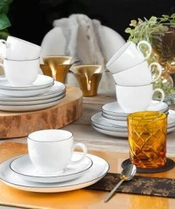 Seltmann Weiden Lido Black Line Kaffeeservice 18-teilig Rund -Wesco store 33 10826 ka 18tlg 04