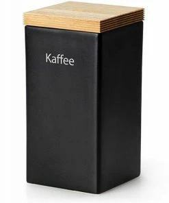 Continenta Vorratsdose Quadratisch Mit Holzdeckel, Matt Schwarz 10 X 10 X 20,5 Cm 9 Continenta Vorratsdose Quadratisch Mit Holzdeckel, Matt Schwarz 10 X 10 X 20,5 Cm -Wesco store 3714 2