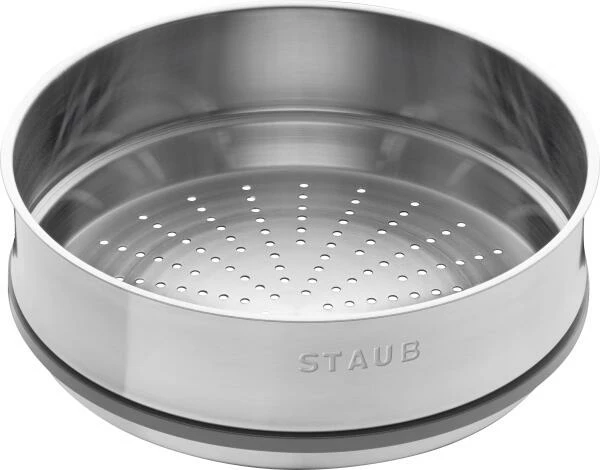 Staub Cocotte Rund Aus Gusseisen Mit Dämpfeinsatz In Basilikum 5 Staub Cocotte Rund Aus Gusseisen Mit Dämpfeinsatz In Basilikum – Bild 3