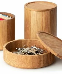 Continenta Dose Mit Deckel Aus Eiche 13 Cm, 13 Cm -Wesco store 4171 4173 4172