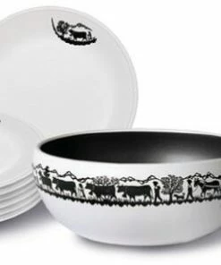 Stöckli Käsefondue-Set Tradition Alpaufzug In Weiß