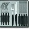 Victorinox Swiss Modern Besteck-Set Mit Steakmessern, 12-teilig, Schwarz -Wesco store CUT 6 9093 12W 12 S1