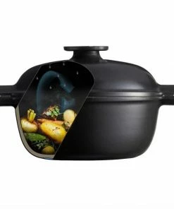 Emile Henry Schmortopf Delight Rund In Ardoise 27 Cm / 19,5 Cm / 4 Liter -Wesco store EH 66XX 7766XX Cocotte Casserole DutchOven Illustration 1
