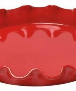 Emile Henry Tarte- & Quicheform Mit Wellenrand In Granatapfel