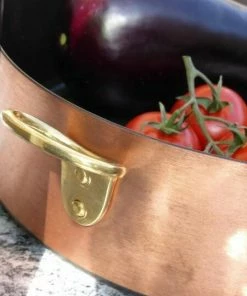 Sautoir Mit Griffen Aus Der Kupfermanufaktur Weyersberg 24 Cm/7 Cm/3,2 L -Wesco store Image Bild Kupfer und Gusseisen 31 l