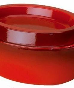 Le Creuset Saftbräter Doufeu Oval Aus Gusseisen In Kirschrot 32 X 25 Cm / 6,9 Liter