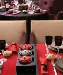 Staub Servierbrett Für 3 Mini Cocottes In Schwarz -Wesco store Servierbrett mini cc 4