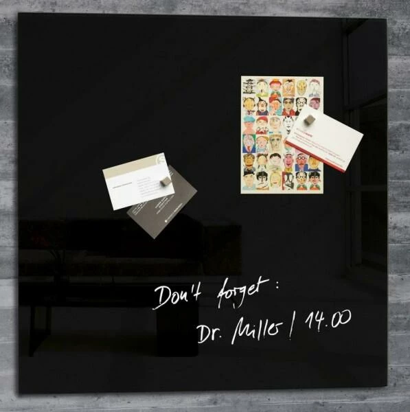 Sigel Glas-Magnetboard Artverum® Schwarz, 48 X 48 Cm 3 Sigel Glas-Magnetboard Artverum® Schwarz, 48 X 48 Cm
