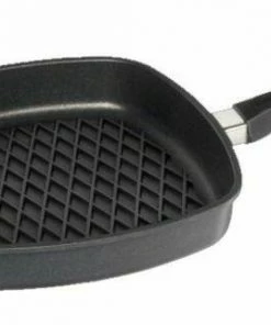 AMT Gastroguss AMT Eckpfanne Hoch Mit BBQ-Grillmuster Und Stiel - Induktion