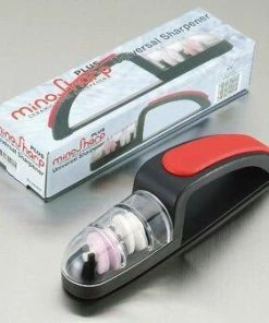 MinoSharp Keramik Handschleifer 440 BR Plus In Rot/schwarz