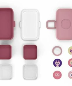 Monbento MB Tresor Bento-Box In Rosa Blush (B-Ware - Akzeptabler Zustand) -Wesco store monbento tresor blush exploded 1