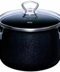 Riess Emaille Riess Geschirr-Set Aus Emaille, 5-tlg. In Black Magic -Wesco store riess 0703 009