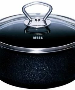 Riess Emaille Riess Geschirr-Set Aus Emaille, 5-tlg. In Black Magic -Wesco store riess 0707 009