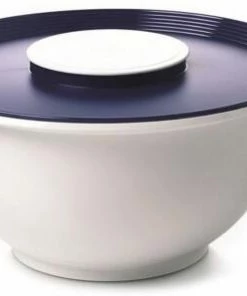 Emsa Rührschüssel Mit Deckel SUPERLINE, Weiß/Blau 4,5 L