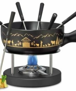 Spring Käsefondue-Set Montana In Schwarz