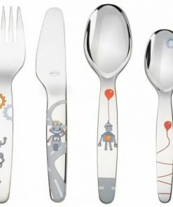 Rösle Kinderbesteck "Kleiner Roboter" 4-teilig